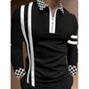 Spring Autumn Men Clothes Long Sleeve 3D Digital Print Sport Polo Shirt Men Lapel Golf Polo Shirt Tops