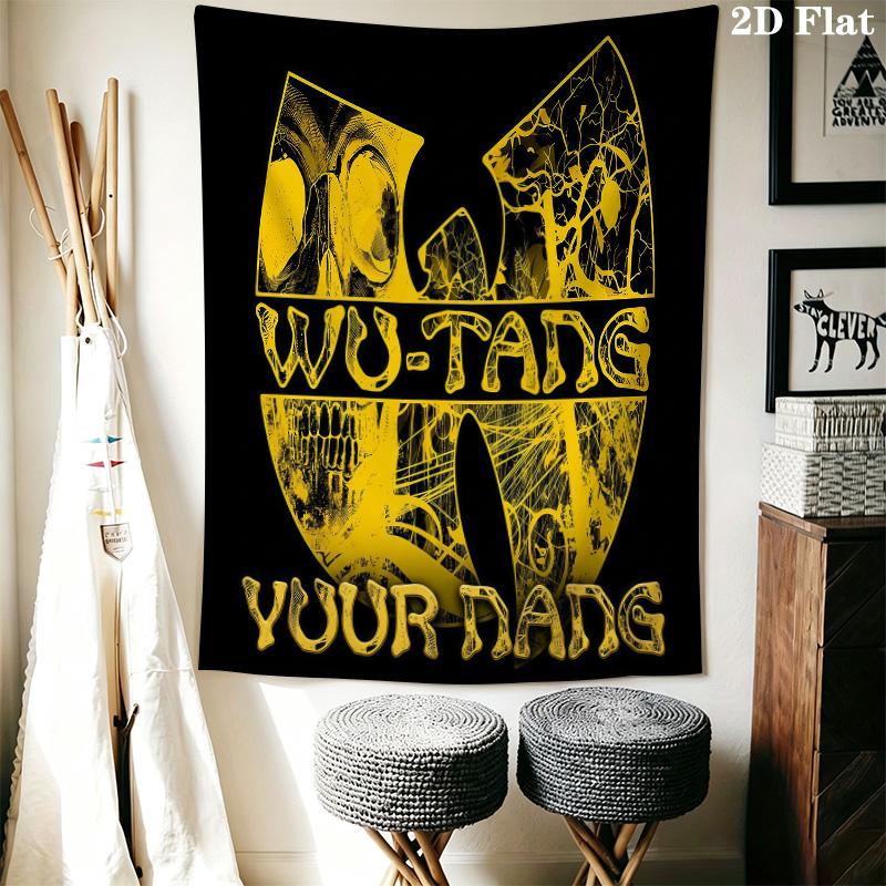 Wu-Tang Clan Custom Name Wall Tapestry Aesthetic Wall Hanging Printed Fabric Blanket Decorative Tapestries for Bedroom Living Room Home Decor