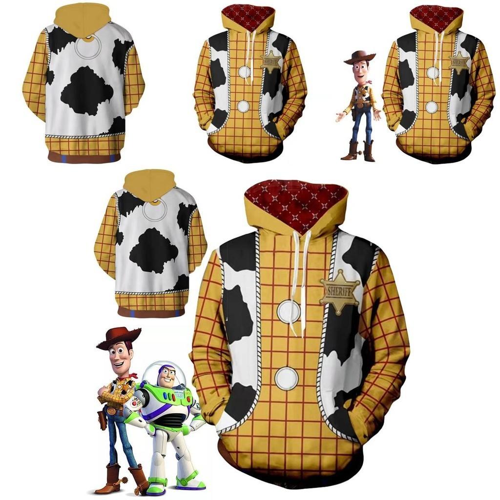 Stylish Toy Story 4 Pullover Hoodie Featuring Sheriff Woody Stripe Pattern And Durable Easyclean Fabric