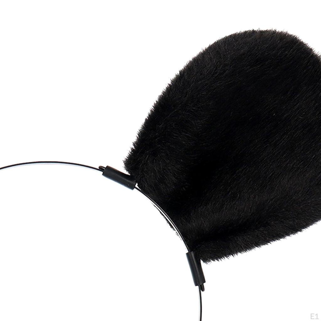 Повязка на голову с крысиными ушками, головной убор, аксессуары для волос для косплея, аниме, плюшевая повязка для женщин и детей, животное