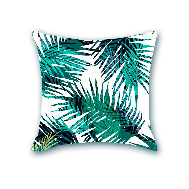 New Plant Print Decorative Imitation Super Soft Pillow Case Nordic Floral Sofa Office Bedside Cushion Cover
