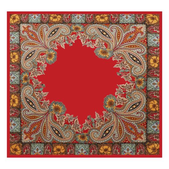 Kerchief Cashew Pattern Faux Silk Scarf Soft Smooth Bright Color Kerchief Simulated Silk Texture Kerchief