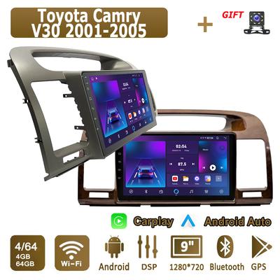 Android Carplay автомобильное радио для Toyota Camry V30 2001-2005 мультимедийный проигрыватель головное устройство стерео GPS навигация BT WIFI 4+64 ГБ