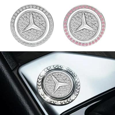 For Benz CLS8Diamond Car Decor One Click Start Button Engine Start Stop Switch Button Cover for Mercedes Benz W211 W204 W210 W203 CLA GLA RP1