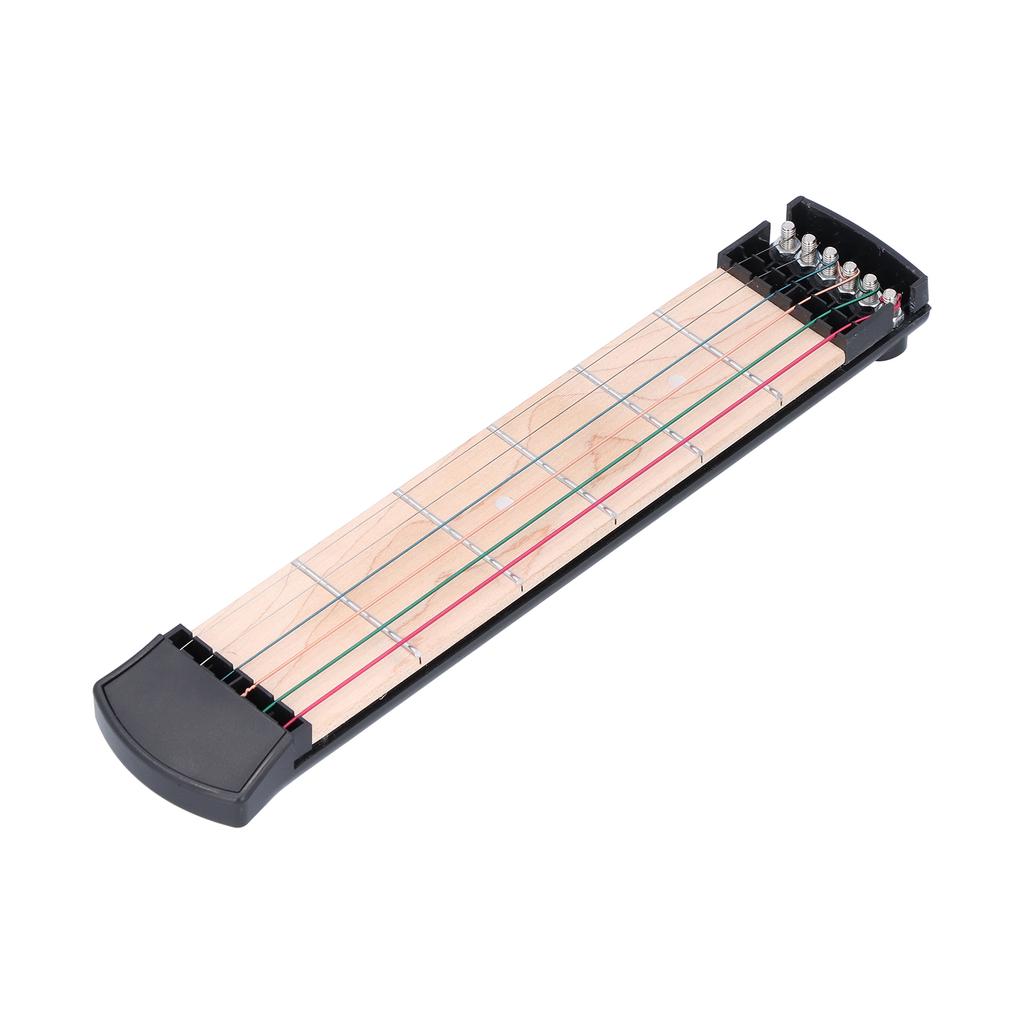 Карманный инструмент для практики на гитаре с 6-ю красочными струнами, портативный тренажер для начинающих с аккордами, 6 ладов