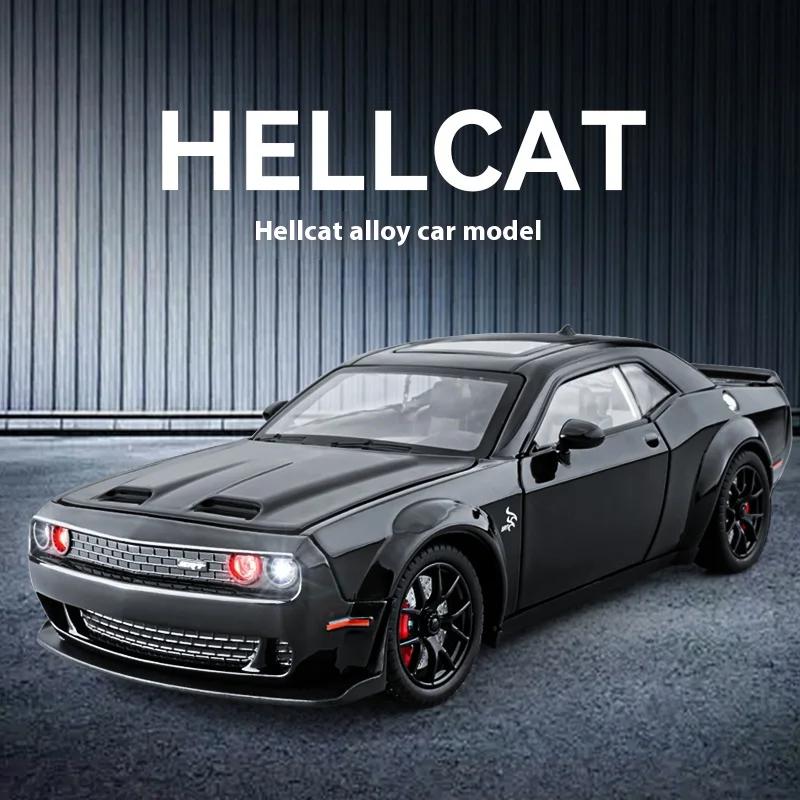 1/24 Dodge Challenger SRT Hellcat Redeye Маслкар Сплав Литой Модель Автомобиля Компьютерный Настольный DIY Высокая Симуляция Коллекция Украшение
