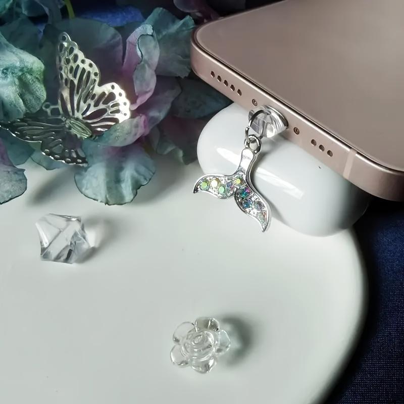 1 шт. Модный кулон-рыбий хвост из сплава, пылезащитная заглушка