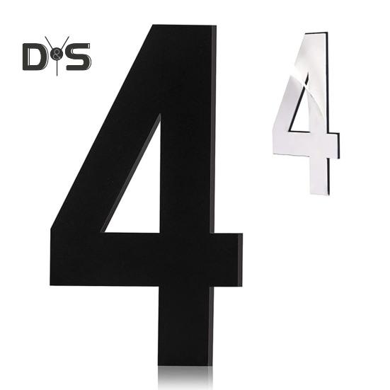 House Door Number Punch Free Self-adhesive Rustproof Corrosion Resistant Easy Installation Garden Door Address Number