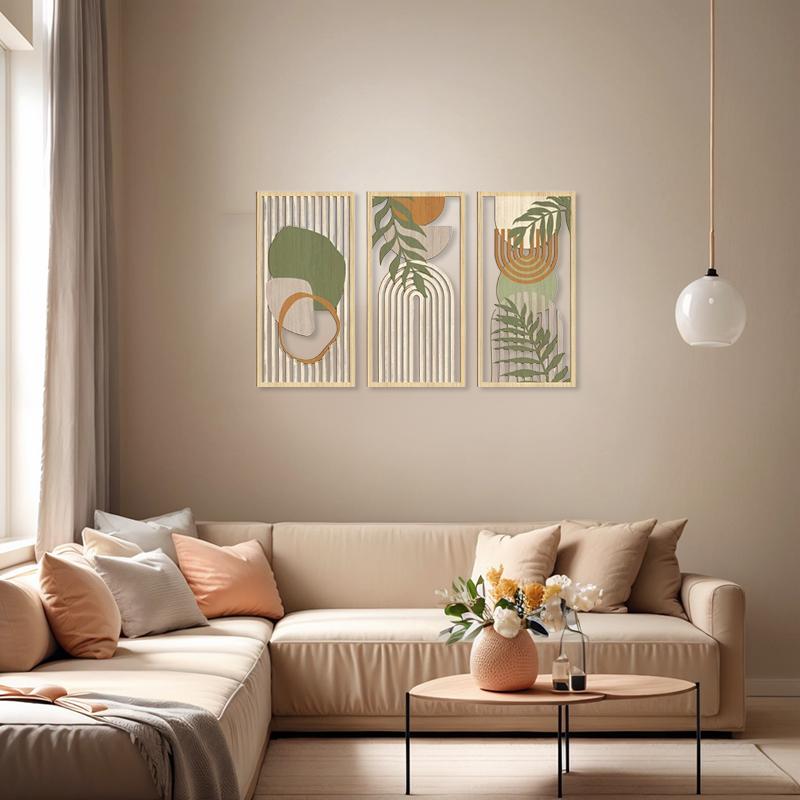 3 шт./Набор Поделки Подвески для гостиной Украшения Абстрактное искусство Декоративные Несколько стилей Сделай сам Деревянные Ручной работы Домашнее украшение