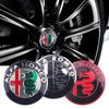 MQHWD1 4Pcs Car Wheel Center Hub Caps Stickers Emblem Decal Waterproof For Alfa Romeo Giulia Stelvio MiTo Giulietta Tonale ALFA 4C