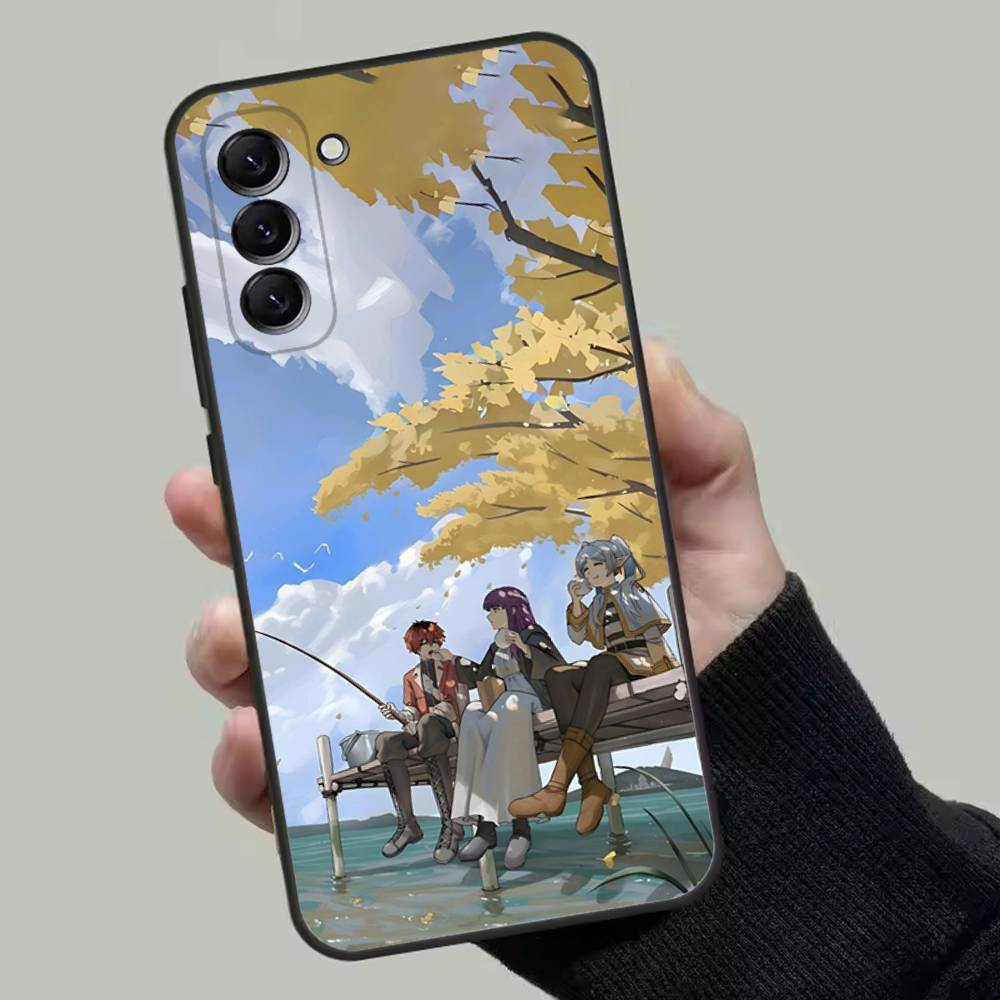 Чехол для телефона аниме Sousou No F-Frieren для Samsung Galaxy A13, A21s, A22, A31, A32, A52, A53, A71, A80, Мягкий черный корпус