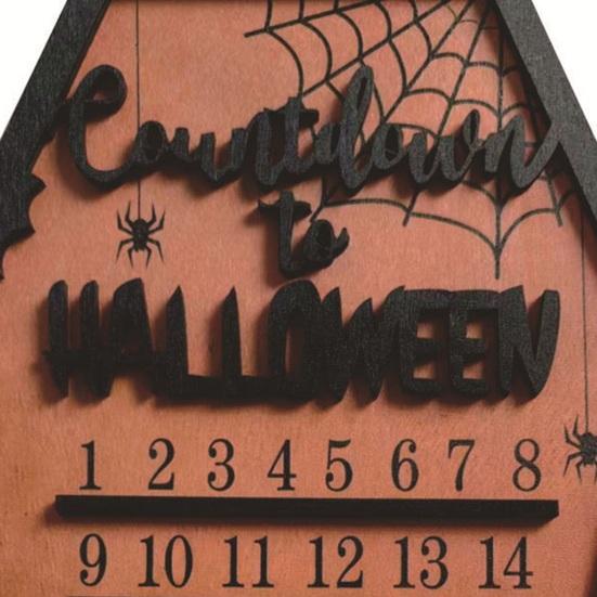 Адвент-календарь на Хэллоуин Забавный календарь на Хэллоуин с подвижными блоками, летучими мышами, тыквами, привидениями