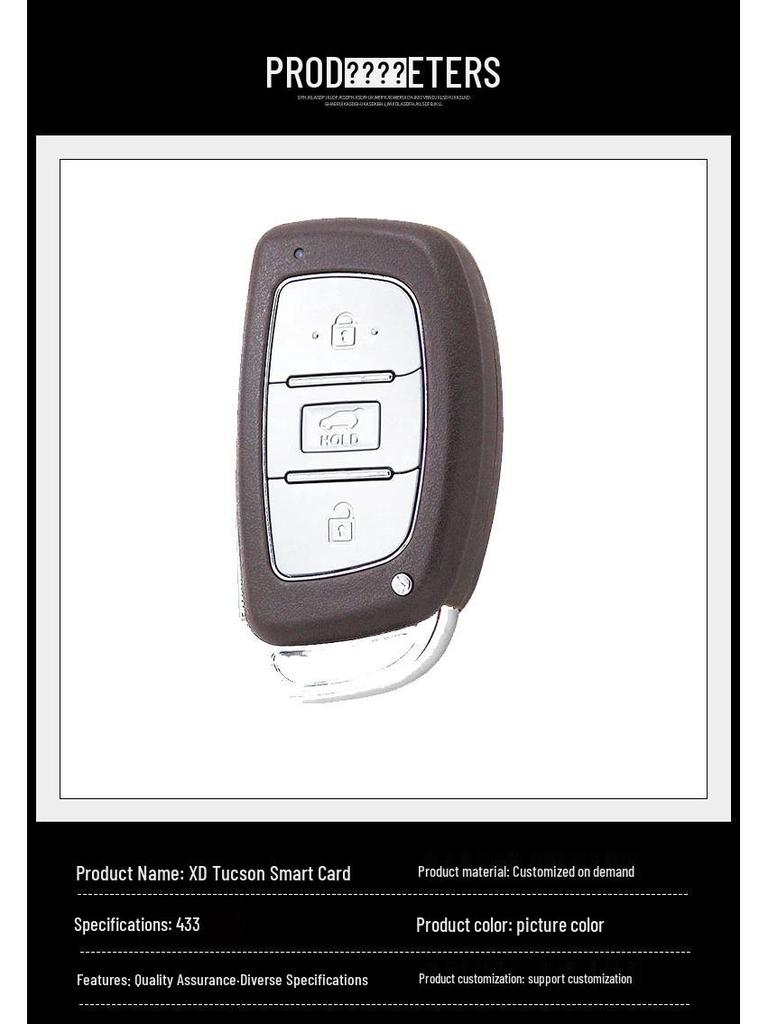 Tucson XD 3-Button 433MHz Smart Key with 47 Chip