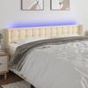 VidaXL LED Headboard Bedroom Furniture Double Bed Accessory Head of Bed Frame Interior Cream 3123681