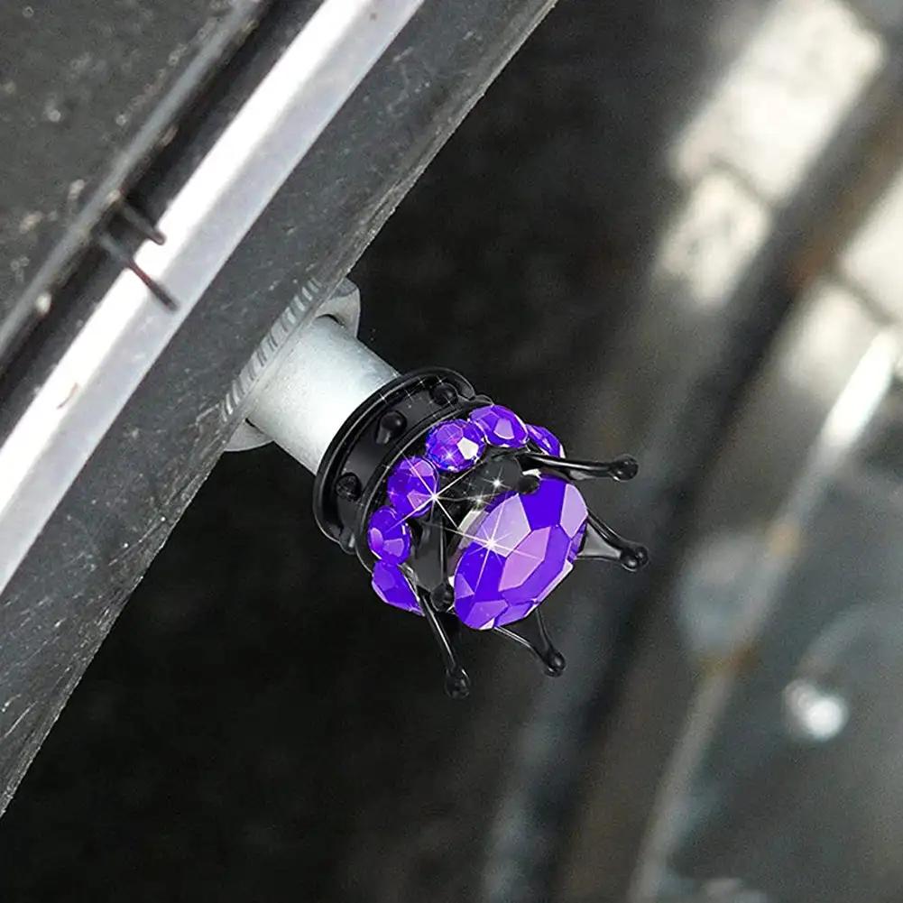 4 шт. колпачки для вентилей шин автомобиля с блестящими кристаллами и стразами, хромированные колпачки для шин автомобиля, аксессуары