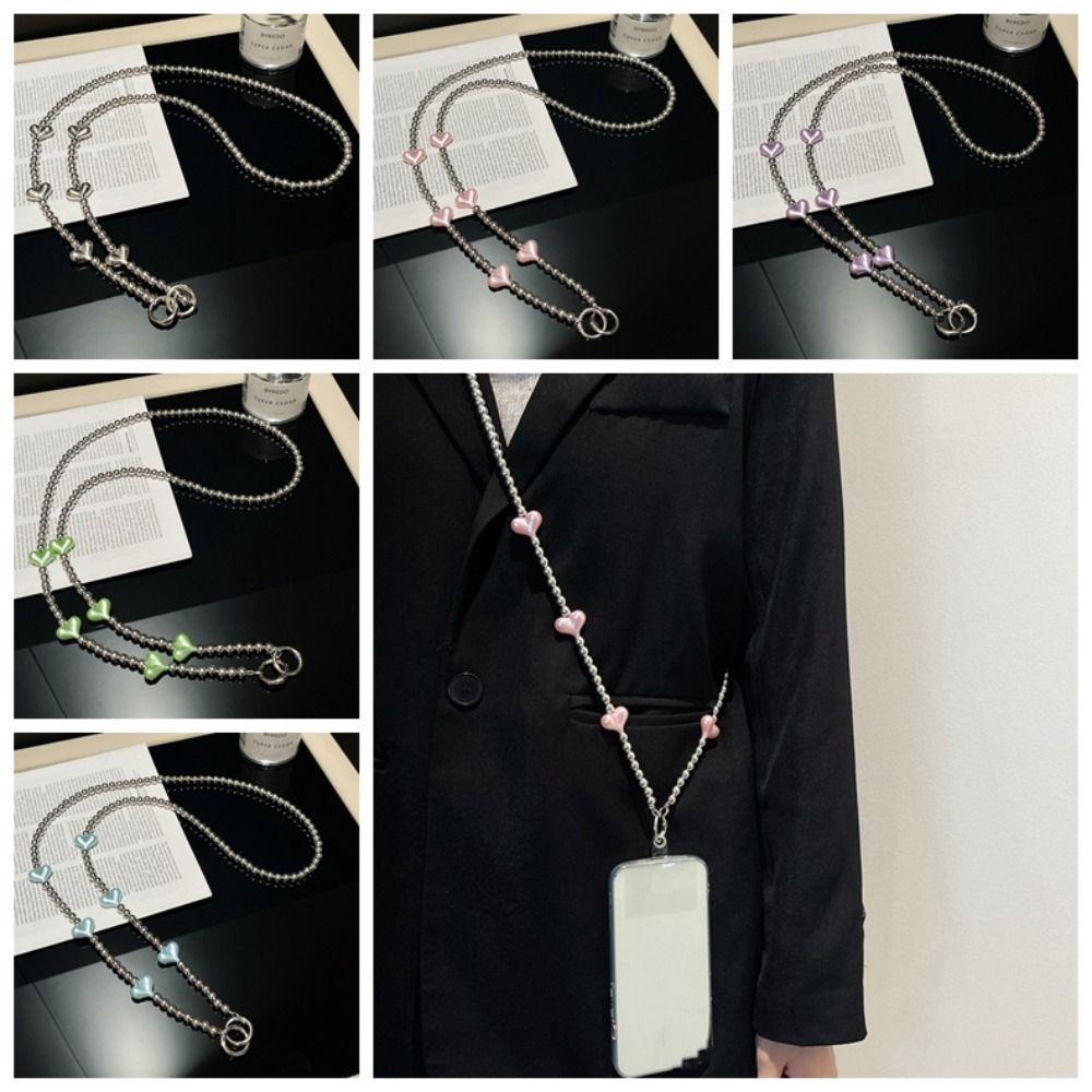 Sweet Mobile Phone Chain Long Beads Phone Strap Fashion Cellphone Lanyard Phone Accessories
