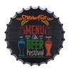 Decorative Metal Bottle Caps Wall Sign Plates - 14X14 Inches – Beer-Festival | Metal Wall Hanging Bottle Cap for Home, Farmhouse, Bar & Cafe