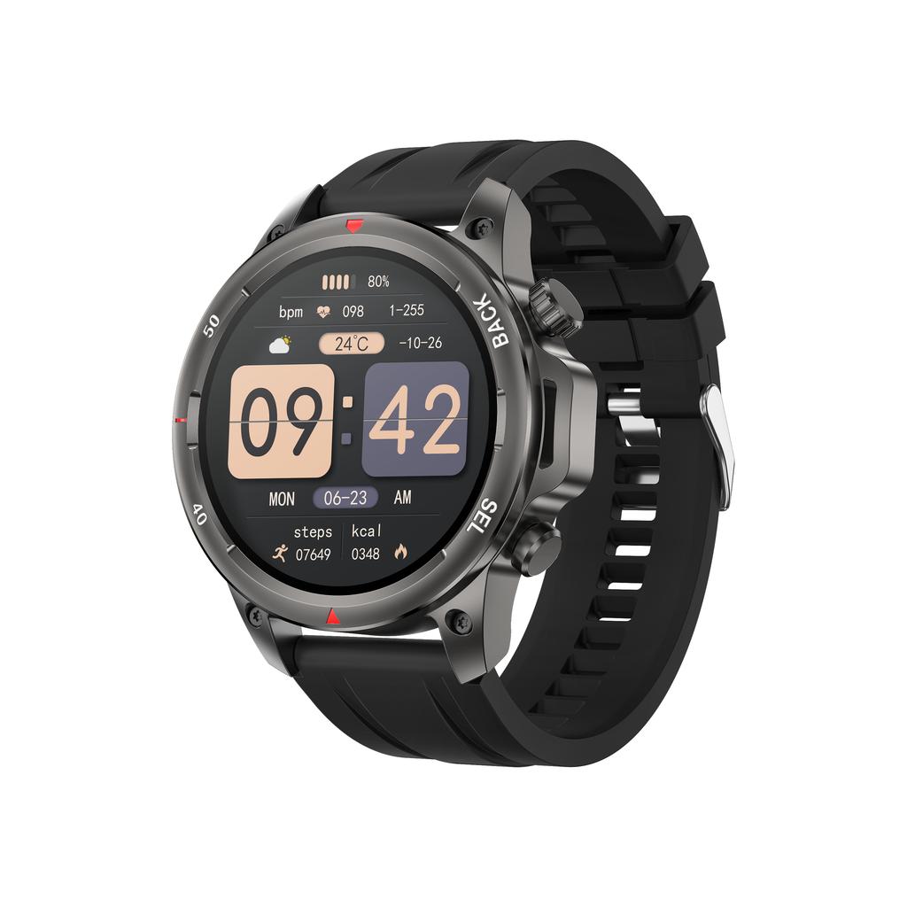 2025 TR3 MAX Men's Outdoor Sports Smart Watch Waterproof Flashlight BT Call Heart Rate Blood Oxygen Sleep Tracker Compass