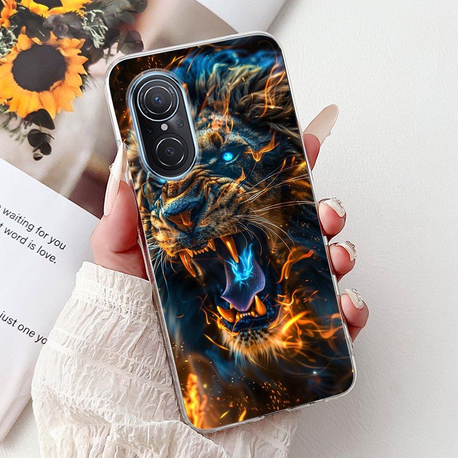 For Huawei Nova 9 Case NAM-LX9 Funda Fashion Dragon Lion Cartoon Soft Silicone Cover For Huawei Nova 9 SE JLN-LX1 JLN-LX3 Bumper