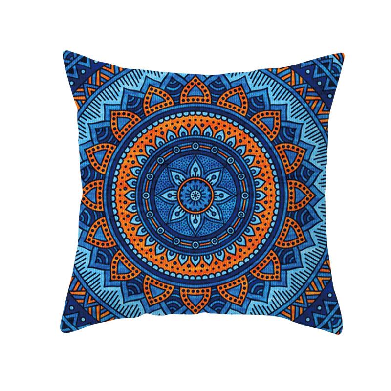 Moroccan Polyester Pillowcase 45x45cm Bohemian Hippie Sofa Cushion Cover Geometric Mancha Lo Print Home Decor Pillowcase