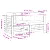 Corner Sofas with Cushions 2 pcs Grey Solid Pine Wood
