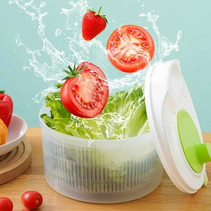 Vegetable Dehydrator Greens Washer Dryer Drainer Crisper Strainer Vegetables Salad Spinner Lettuce Leaf for Washing Drying Leafy