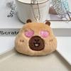 Blinking Capybara Key Ring Beeping Cartoon Animal Pendant Bag Hanging Capybara Plush Keychain  Kids