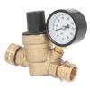 Редукционный клапан давления воды латунный регулируемый 160 фунтов на кв. дюйм с манометром, сетчатый фильтр на входе для автодома