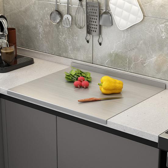 Разделочная доска из нержавеющей стали, прочная, большая, для нарезки, можно мыть в посудомоечной машине, кухонные принадлежности для мяса, овощей, выпечки