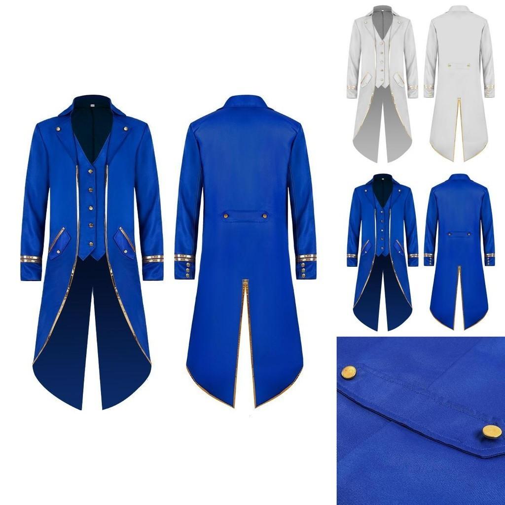 Элегантный стимпанк длинный сюртук смокинг для Хэллоуина