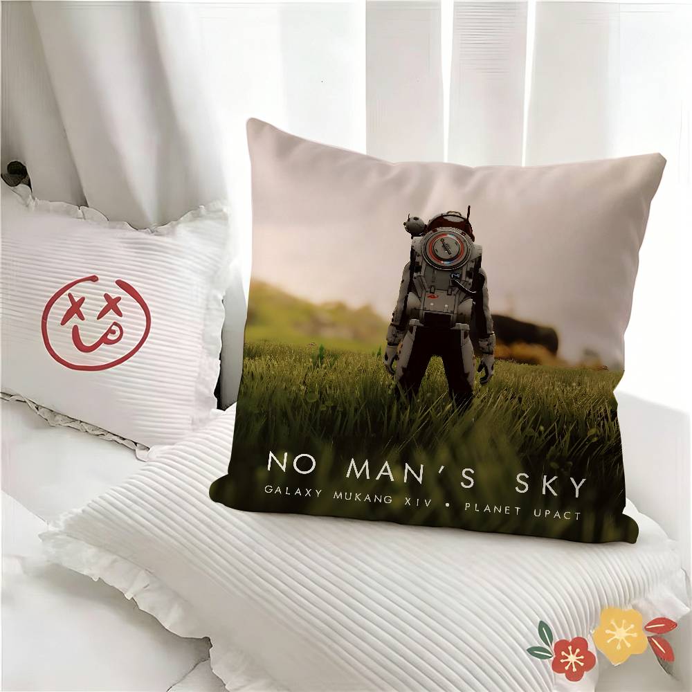 pc No Man S Sky Space Game Classic Anime Pillow Case Fashion Square Pillowcase Bedroom Sofa Room Ins Decoration Leisure