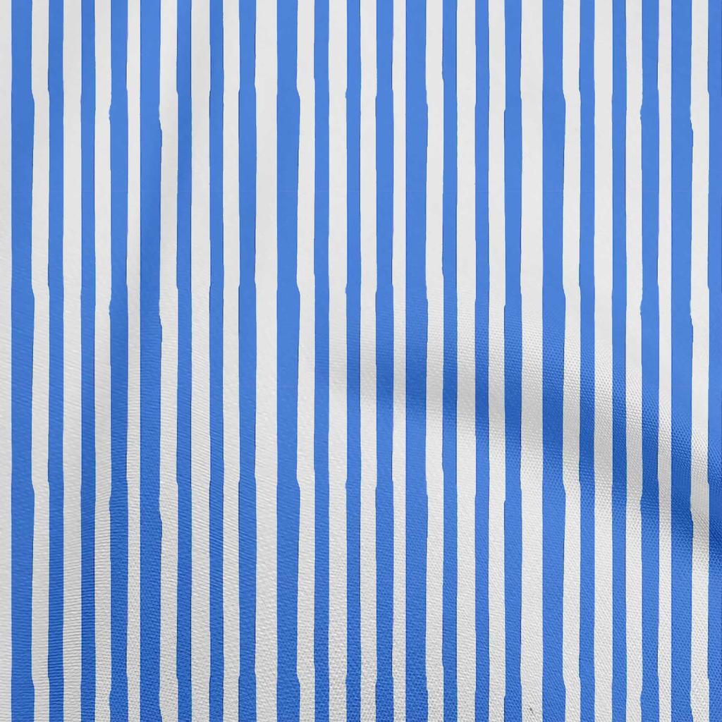 oneOone Cotton Flex Blue Fabric Stripes Craft Projects Decor Fabric Printed By The Yard 40 Inch
