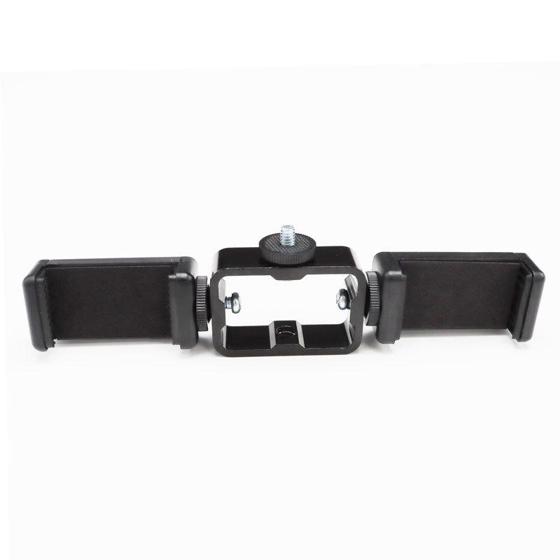 Металлическая подставка для телефона с камерой для прямой трансляции с регулируемым трехпозиционным кронштейном и резьбовыми отверстиями 1/4 3/8