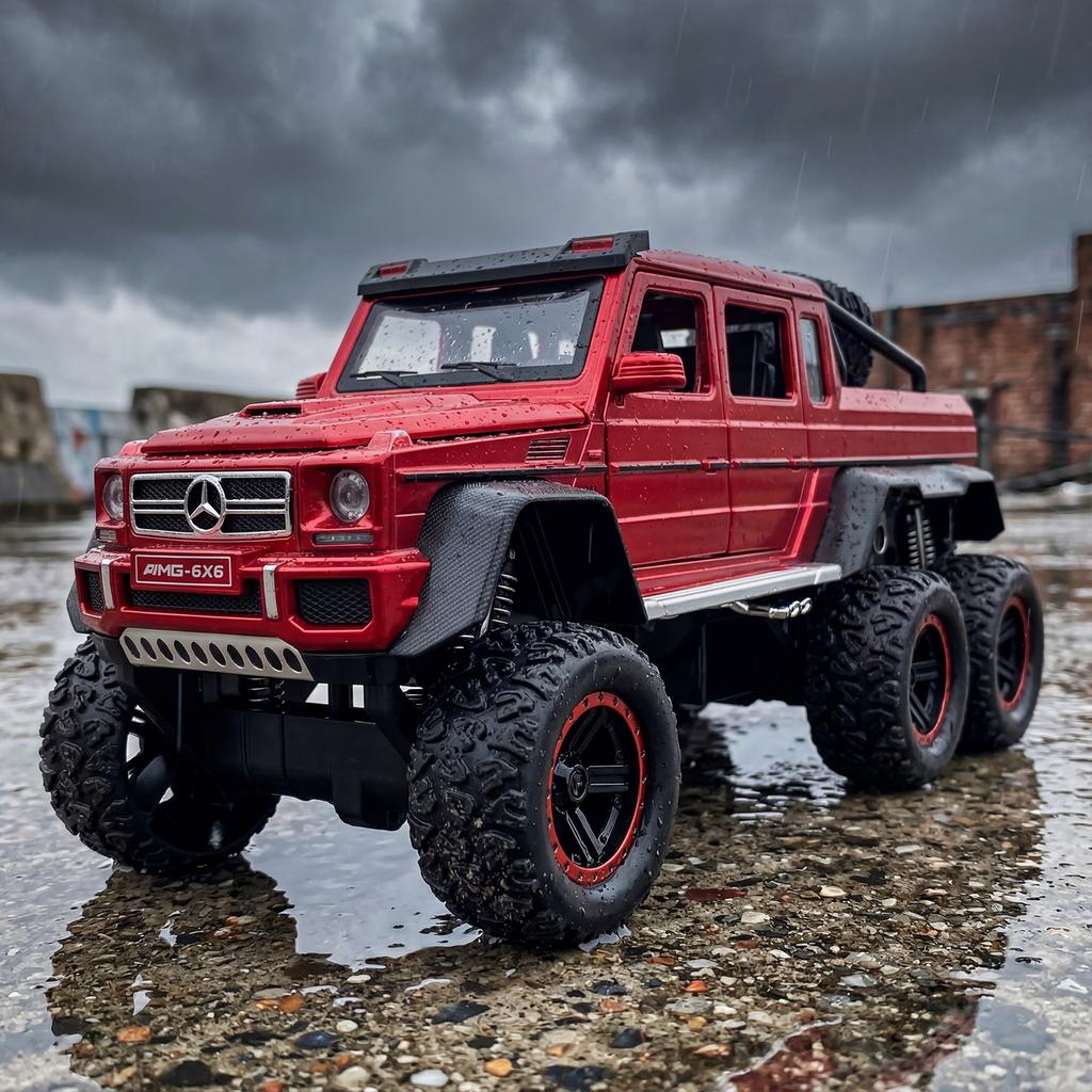 1:22 Mercedes Benz G63 AMG 6×6 W463 Off Road SUV Alloy Metal Diecast Model Car Boy’s High Simulation Miniatures Holiday Present
