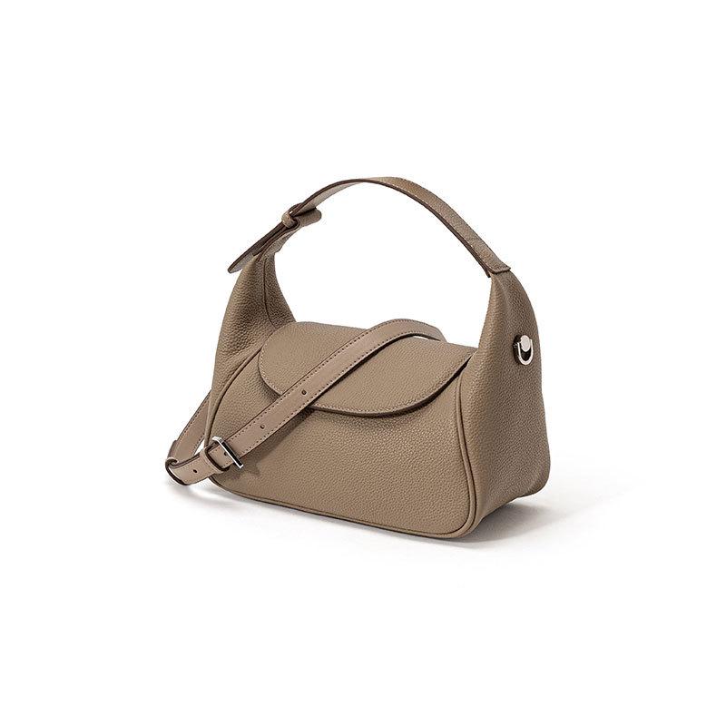 Сумка с нишевым дизайном из воловьей кожи, сумка для тостов, новая минималистичная кожаная женская сумка, сумка через плечо на одно плечо