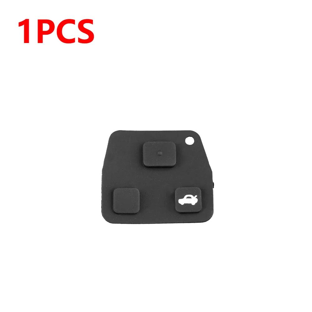 1-5PCS 3 Button Pad for TOYOTA Remote Car Key Shell Silicone Rubber Car Key Case Replacement Remote Key Shell Wear-resistant