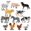 Mini Farm Animal Simulation Toy: Chickens, Ducks, Geese, Horses, and Cows