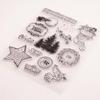 Merry Christmas Transparent Silicone Clear Stamps for Seal DIY Scrapbooking Album Paper Card Stamp Tree Garland Socks