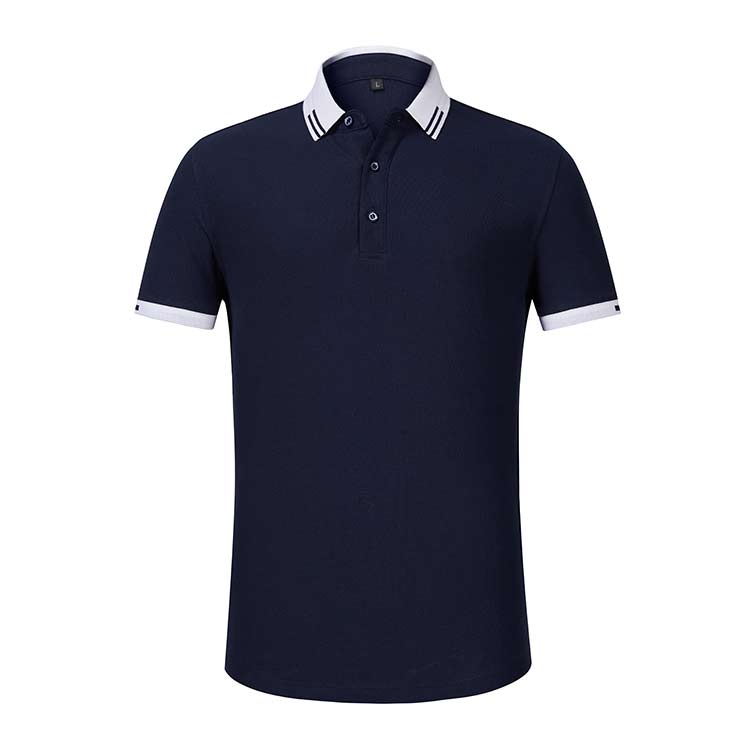 XBJSH A128  220G Combed Cotton Brocade Lapel POLO Shirt Women's Short Sleeve