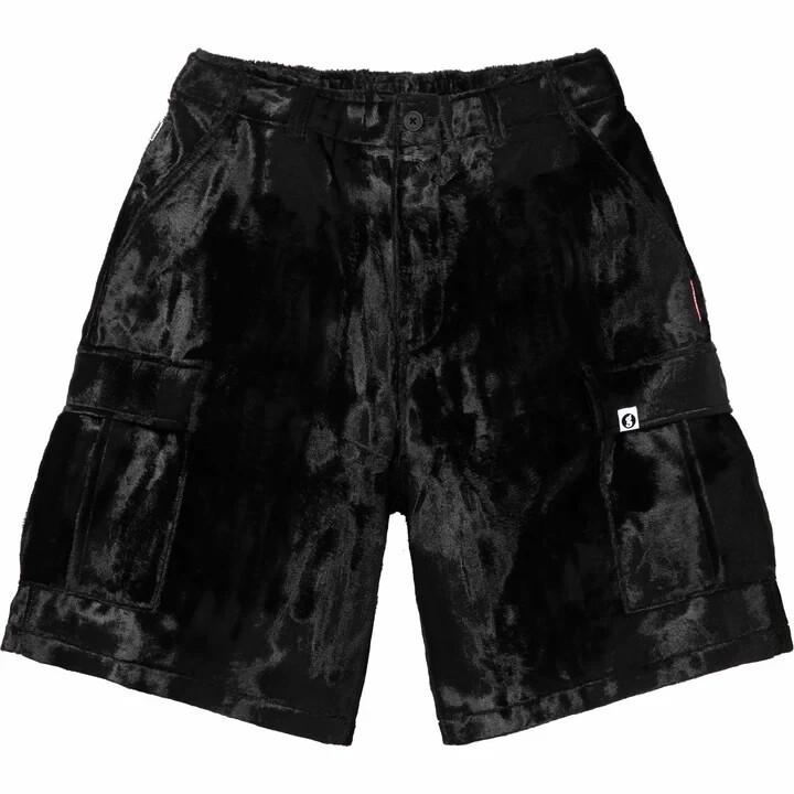 Supreme GOODENOUGH Шорты-карго из жатого раона Черные