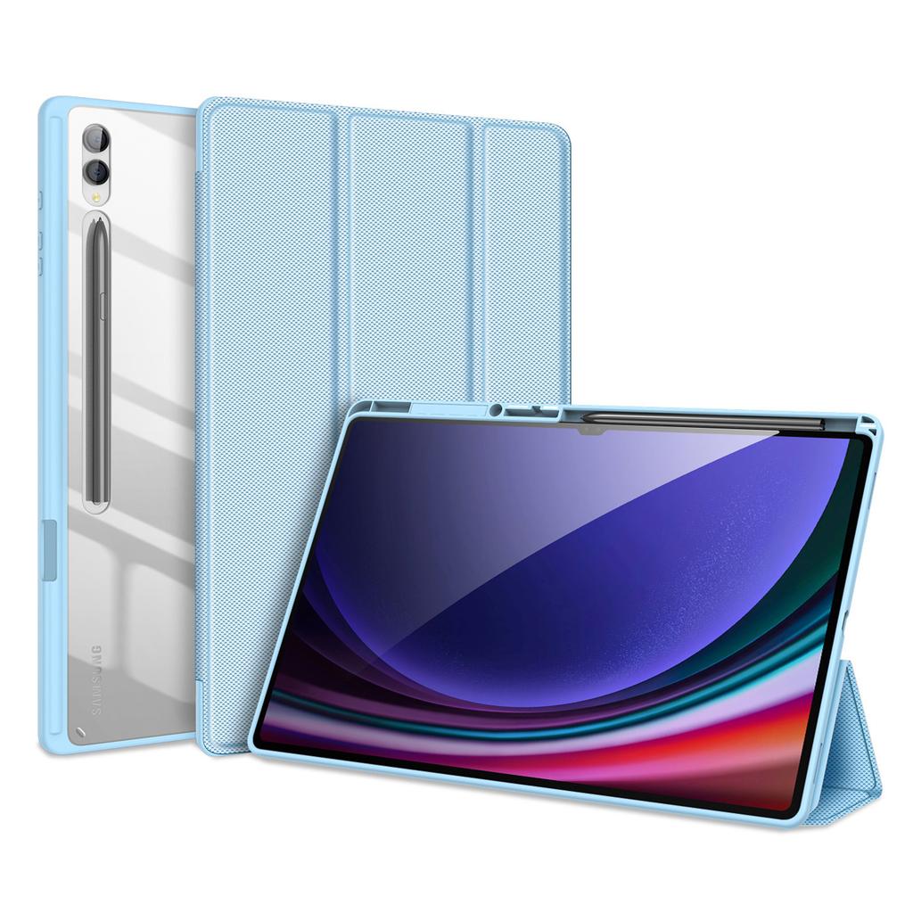 DUX DUCIS для Samsung Tab S10 Ultra S10 Lite S9 FE Plus Складной прозрачный чехол для планшета с держателем для стилуса и функцией Авто Сон/Пробуждение