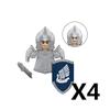 MOC Средневековые Рыцари Орки Строительные Блоки Фигурки Игрушка Военные Солдаты Стража Оружие Луки Стрелы Щит Доспехи Флаги Факелы T016