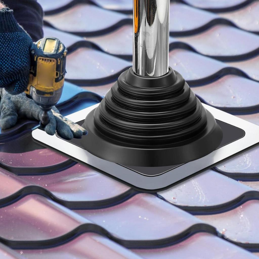 Roof Flashing Cut-to-Fit Flue Pipe Seal Flexible for Roofers