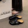 Сумка-тапочки голова и полутапочки женские 2025 толстоподошвенные на одной педали новая кожаная поверхность для улицы весна