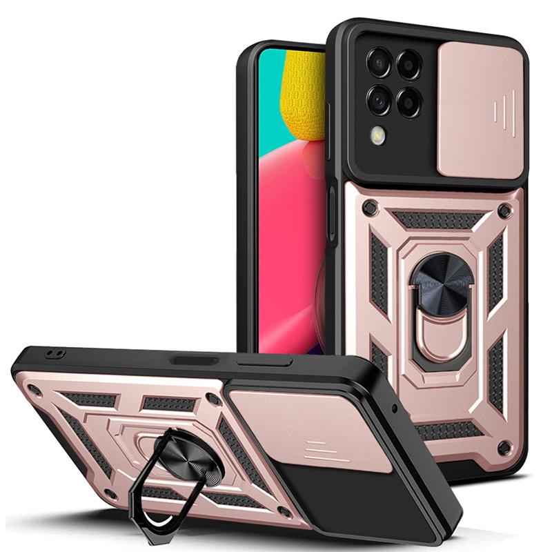 For Samsung Galaxy M53 5G Case Slide Camera Armor Phone Case For Samsung M53 M 53 SM-M536B 6.7" Magnetic Holder Ring Back Cover
