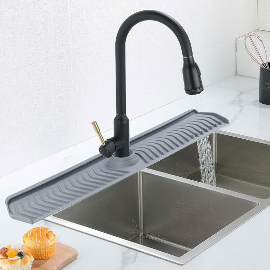 Faucet Drain Pad Easy Installation Convenient Silicone Sink Faucet Drip Catcher Tray for Home Kitchen