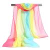 Butterfly Print Chiffon Scarf 160*50cm Silk Scarf Fashion Beach Gauze Scarf  for Women