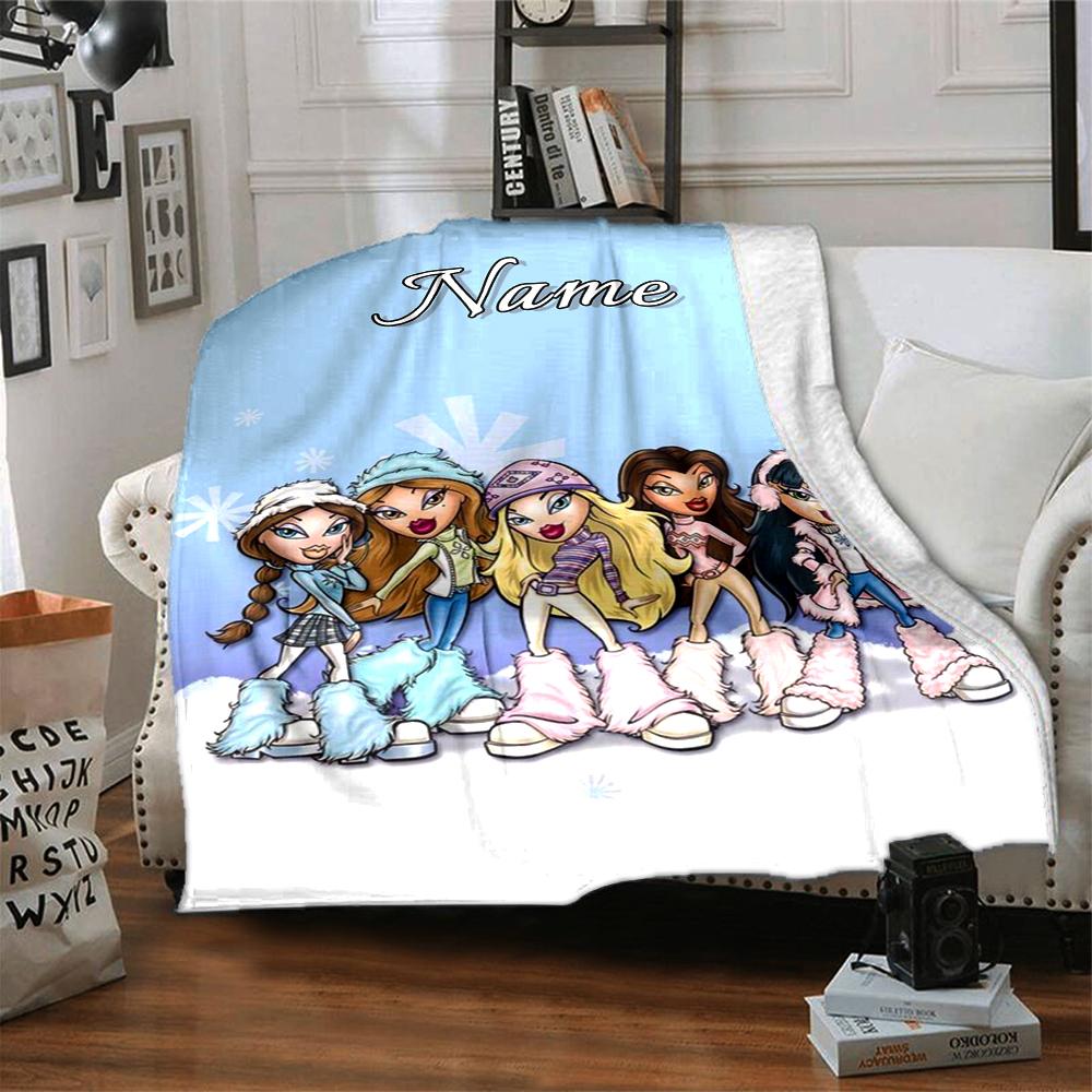 Custom Name Winx Club Friendship Party Blanket For Couch Bed Plush Cozy Fuzzy Blanket Super Soft Warm Blankets For Fall And Winter 091613