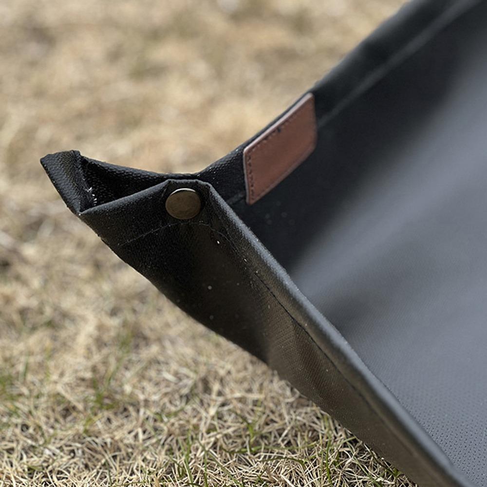 Black Fire Pit Mat Protective Pad Fireproof Grill Pad Versatile Under Grill Mat Camping Stove