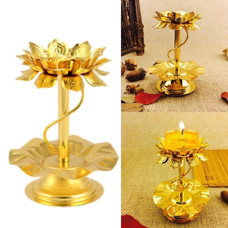 4Inch Flower Leaf Candle Holder Candle Stand Butter Lamp Holder Suitable for Home Ornamentation and Festival Occasion